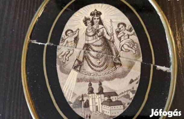 Szentkép üveg mögött