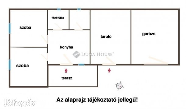 Szentmártonkátai 52 nm-es ház eladó