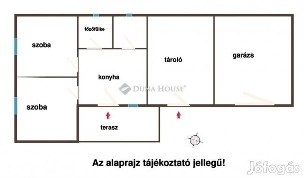 Szentmártonkátai 52 nm-es ház eladó