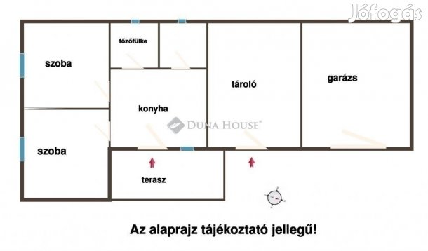 Szentmártonkátai 52 nm-es ház eladó