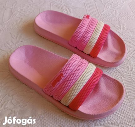 Szép Puha "Sport" Rózsaszín / Pink / Fehér Női Strandpapucs (40 méret)