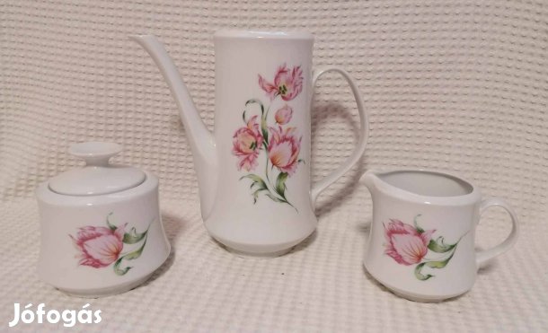 Szép Régi Virág Mintás "Alföldi" Porcelán Készlet Elemek