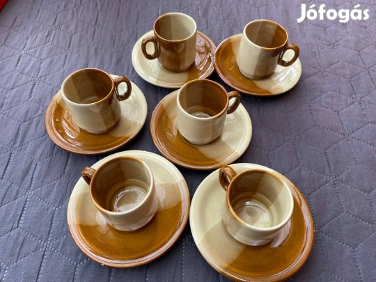 Szép, egyszerű, modern 6 darabos kávéskészlet