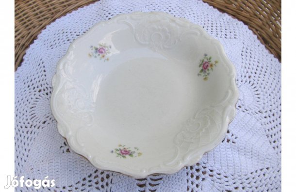 Szép, virágmintás porcelán kis tál