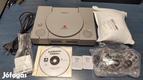 Szép állapotú Chipelt Sony Playstation 1 új tartozékokkal