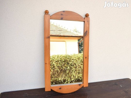 Szép állapotú fenyő fa tükör