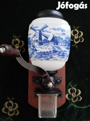 Szép fali kávédaráló holland dekorral