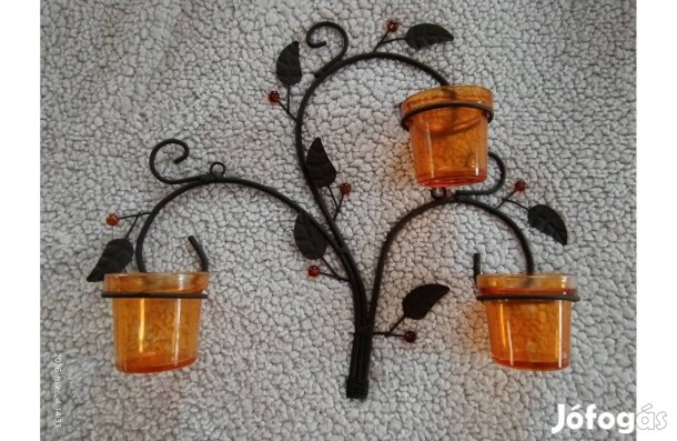 Szép kovácsoltvas fali mécsestartó eladó