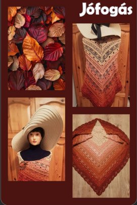 Szép őszi színvilágú vállkendő 