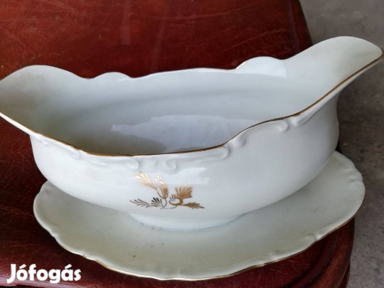 Szép régi jelzet db Szószos porcelán kiöntő
