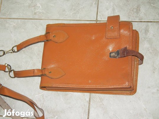 Szép retró katonai bőrtáska military térképtáska nr.2