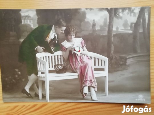 Szép udvarlós képeslap I.Világháborús 1915-ös