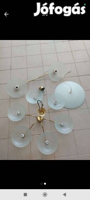 Szép üveg csillár szett eladó 