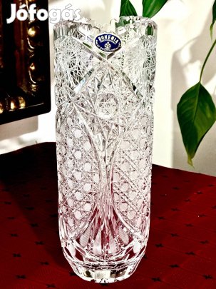 Szépséges új Bohemia kristály váza 32 cm