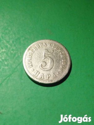 Szerbia 5 para 1904