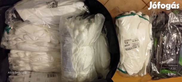 Szerelő kesztyű fehér, egy csomagban 12 Pár van . Eladó