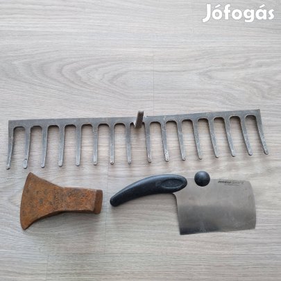 Szerszámok 3 db (bárd, balta, gereblye) egyben olcsón eladó