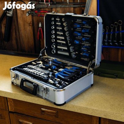 Szerszámos koffer 101 darabos-Aluminium-Scheppach TB150