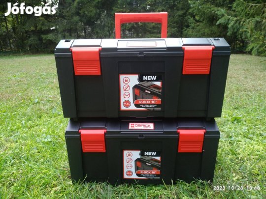 Szerszámos láda új 16" profi, műanyag, de nagyon vastag anyagból