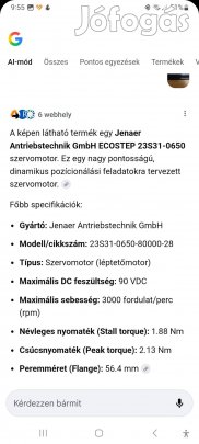 Szervó léptetőmotor 