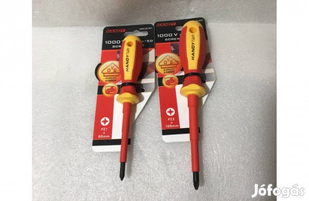 Szigetelt 1000V csavarhúzó készlet csillag kereszthornyos PZ1 + PZ2
