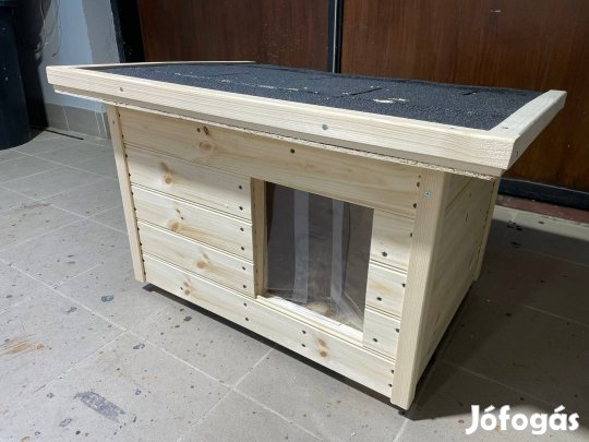 Szigetelt Kutyaház+hőfüggöny Tacskó, Westie,Csivava,Francia bulldog 