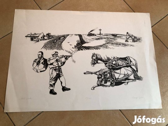 Szignós jelzett Somogyi Győző nyomat A3 méret