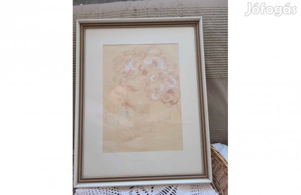 Szignózott grafit portré