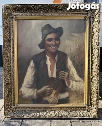 Szikra János - Hegedűs portré