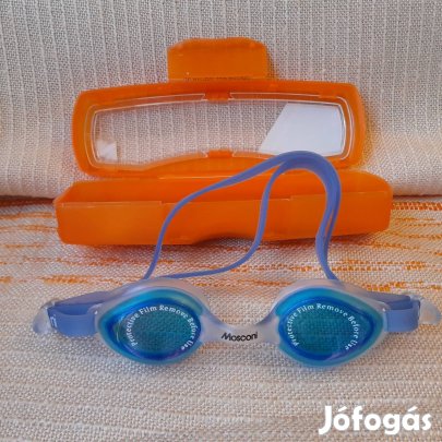 Szilikon pántos kék Mosconi spanyol márkás gyermek úszószemüveg - új