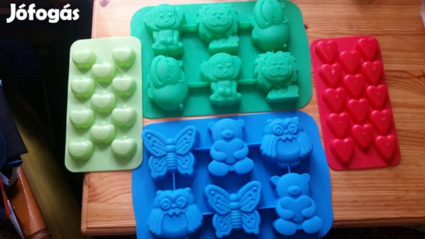 Szilikon sütőforma -állatok + trüffel készítő forma + 60db fém kosárka