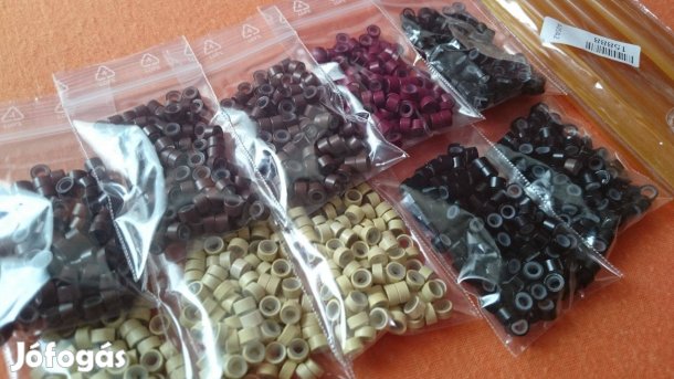 Szilikonos / Alumíniumos mikrogyűrű hajhosszabbítás (minden színben)Sz