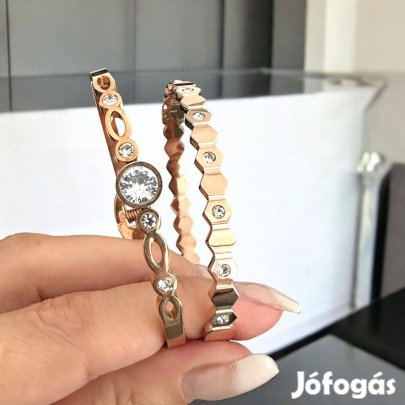 Szimi rosegold színű nemesacél karkötő