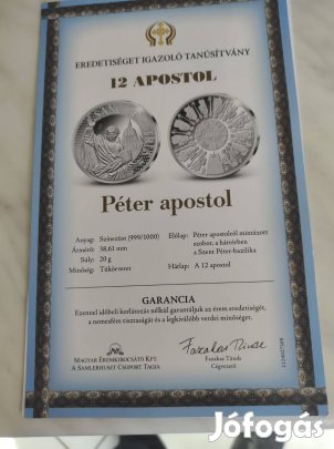 Szín ezüst érme ( 999,9 -es tisztaság )