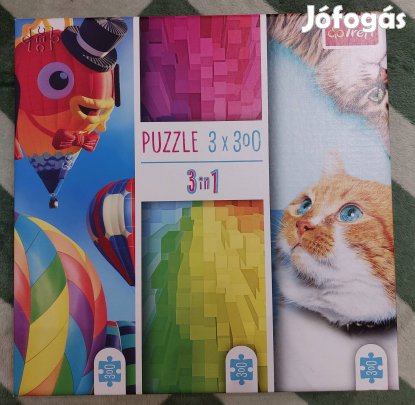 Színes 3x300 darabos puzzle