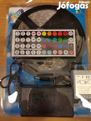 Színes Led szalag Szett RGB 5 méteres vízálló távirányítós