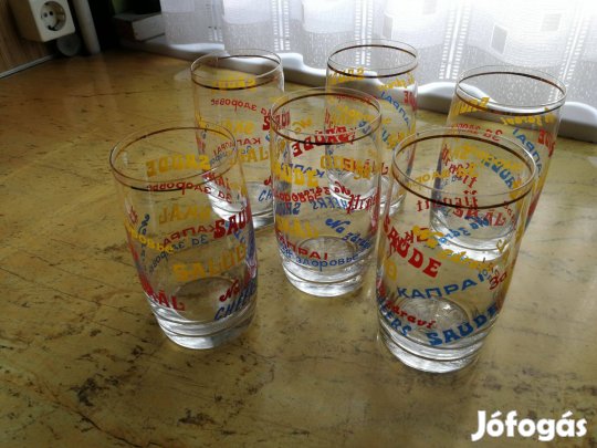 Szines Üdítős Poharak, Eladók!!