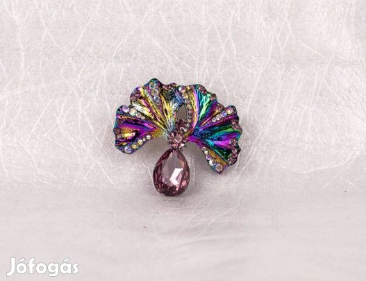 Színes, Irizáló, divatos kitűző, bross, medál is