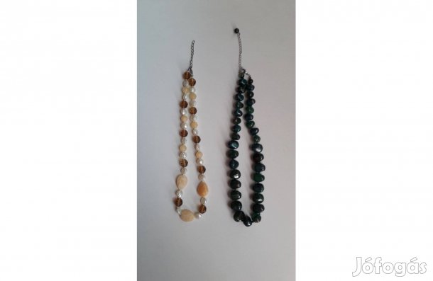 Színes, kapcsos nyaklánc, darabár_