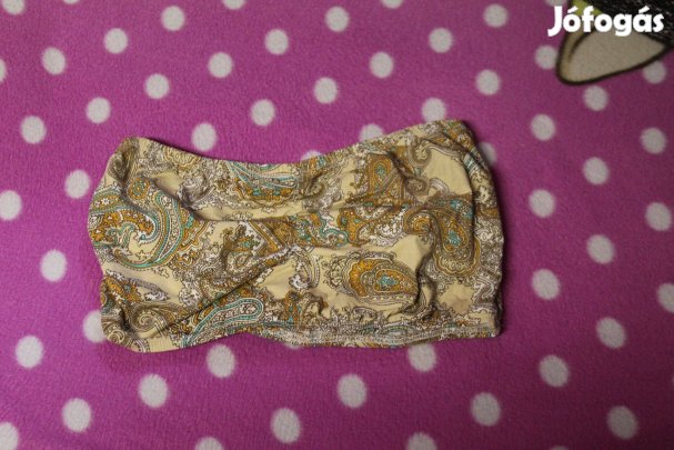 Szines bohokas, mintas, csikmelltarto S/M, Uj