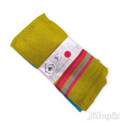 Színes csíkos konyharuha szett 58x39cm 5db