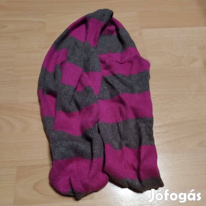 Színes csíkos női kötött sál