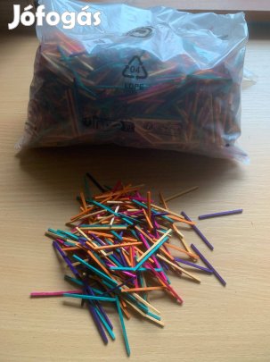 Színes fapálcika szett (5 cm X 2,5 mm) 32 dkg/csomag Új