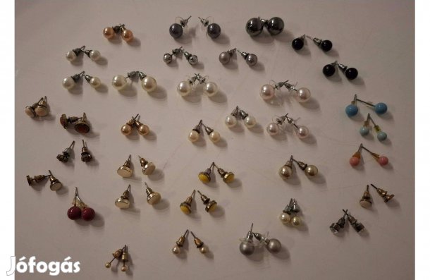 Szines fülbevaló csomag, 38 pár