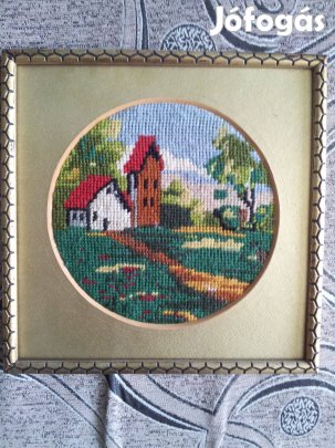 Színes házikók goblein kép