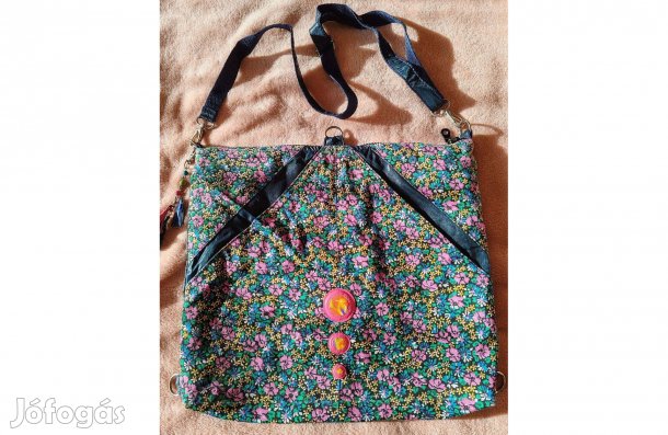 Színes kézműves variálható táska