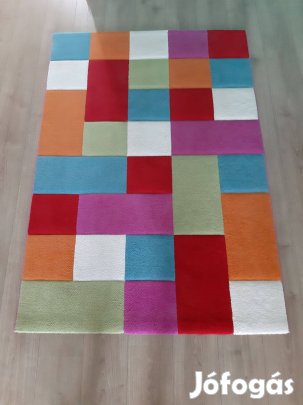 Színes kockás darabszőnyeg 120x170 cm