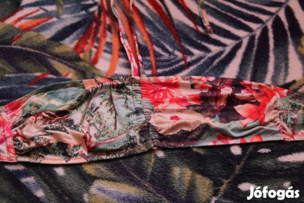 Szines mintas noi bikini felso, 40, 2x viselt