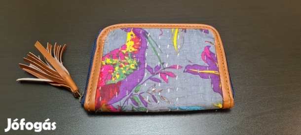 Színes női pénztárca - 3 zsebes, cipzáros