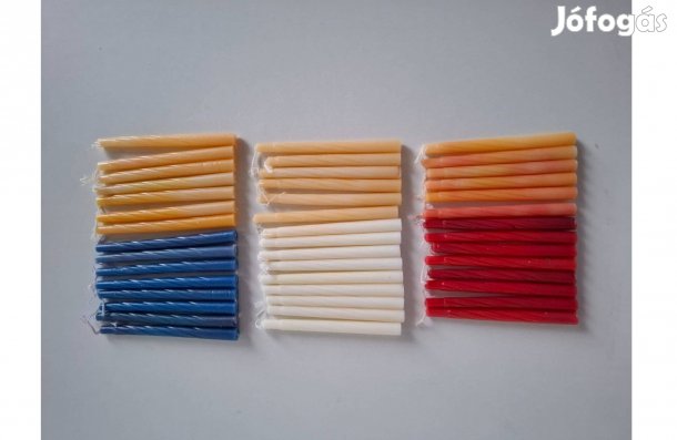 Színes party gyertya készlet 9,5 cm_
